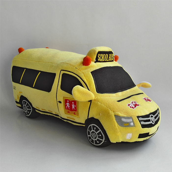 毛绒校车车模型