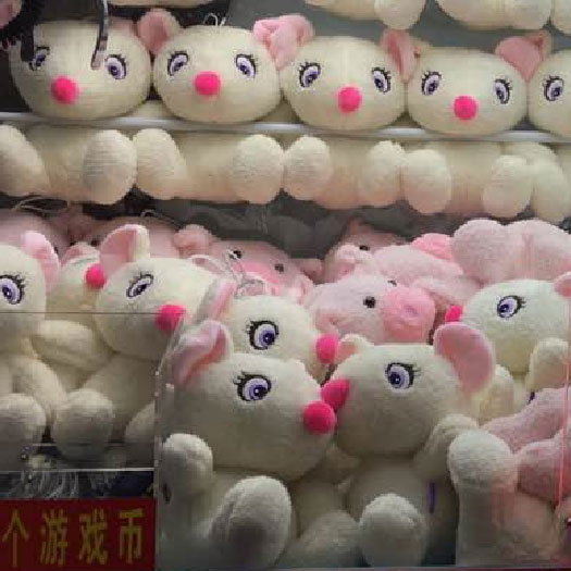 小白鼠 娃娃机公仔 抓机娃娃案例展示